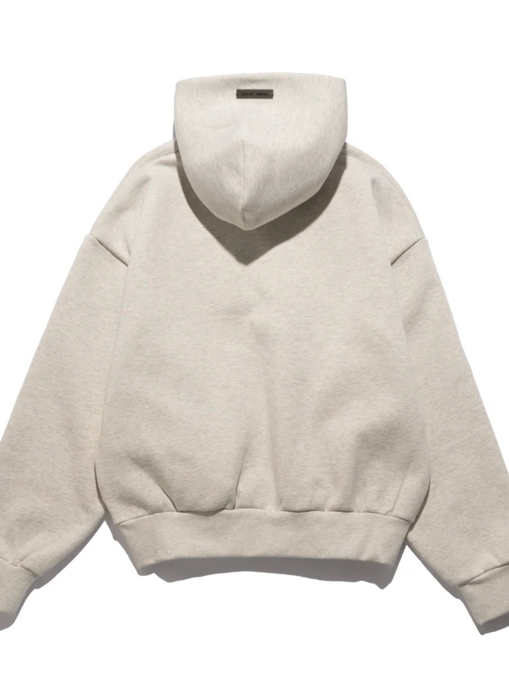 Essentials Cream Embossed Pullover Hoodie - Picture 4 of 11